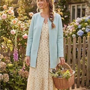 Vila‎ Long Open Knit Shacket Cottagecore